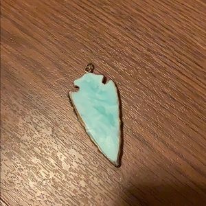 🌻 5 for $25 Faux Stone Turquoise and Gold Pendant